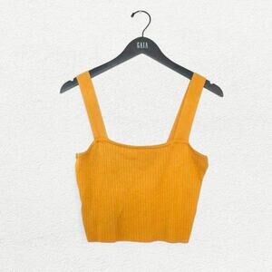 L.A. Hearts Knit Cropped Tank in Yellow